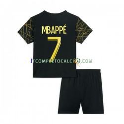 Maglia Paris Saint-Germain Mbappé 7 Quarto Divisa 2022-2023 Manica Corta ,Bambino