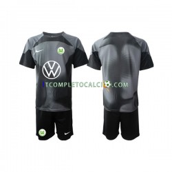 Maglia VfL Wolfsburg Portiere Divisa Home 2022-2023 Manica Corta ,Bambino