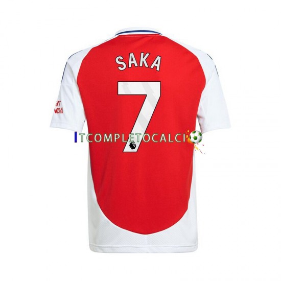 Maglia Arsenal Bukayo Saka 7 Divisa Home 2024-2025 Manica Corta ,Uomo