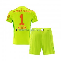 Maglia FC Bayern München Manuel Neuer 1 Portiere Divisa Home 2024-2025 Manica Corta ,Bambino