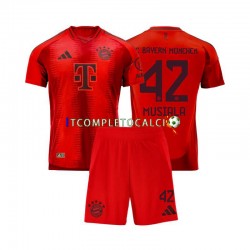 Maglia FC Bayern München Jamal Musiala 42 Divisa Home 2024-2025 Manica Corta ,Bambino