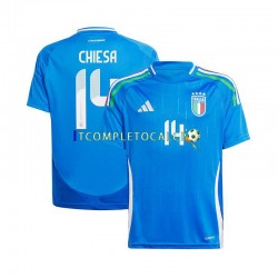 Maglia Italia Chiesa 14 Divisa Home Euro 2024 Manica Corta ,Uomo