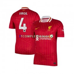 Maglia Liverpool Virgil van Dijk 4 Divisa Home 2024-2025 Manica Corta ,Uomo