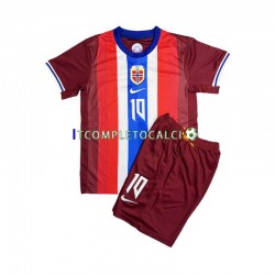 Maglia Norvegia Martin Odegaard 8 Divisa Home 2024 Manica Corta ,Bambino