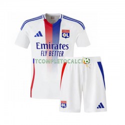 Maglia Olympique Lyonnais Divisa Home 2024-2025 Manica Corta ,Bambino