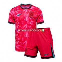 Maglia Corea del Sud Divisa Home 2024 Manica Corta ,Bambino