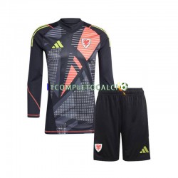 Maglia Galles Portiere Divisa Home 2024 Manica Lunga ,Bambino