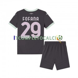 Maglia AC Milan Fofana 29 Terza Divisa 2024-2025 Manica Corta ,Bambino