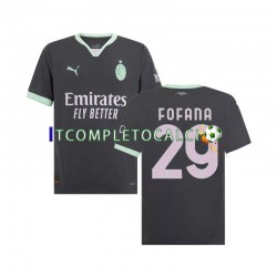 Maglia AC Milan Fofana 29 Terza Divisa 2024-2025 Manica Corta ,Uomo