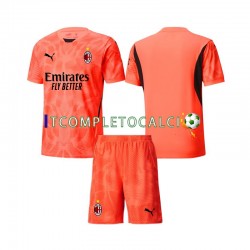 Maglia AC Milan Portiere Quarto Divisa 2024-2025 Manica Corta ,Bambino