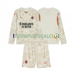 Maglia AC Milan Portiere Terza Divisa 2024-2025 Manica Lunga ,Bambino