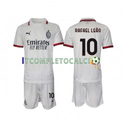 Maglia AC Milan Rafael Leao 10 Divisa Away 2024-2025 Manica Corta ,Bambino