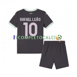 Maglia AC Milan Rafael Leao 10 Terza Divisa 2024-2025 Manica Corta ,Bambino