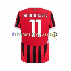Maglia AC Milan ibrahimovic 11 Divisa Home 2024-2025 Manica Corta ,Uomo