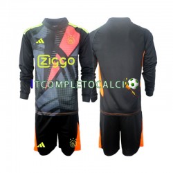 Maglia AFC Ajax Portiere Divisa Home 2024-2025 Manica Lunga ,Bambino