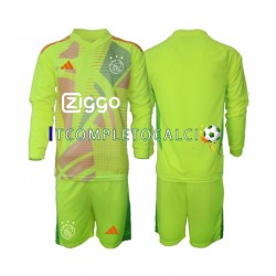 Maglia AFC Ajax Portiere Terza Divisa 2024-2025 Manica Lunga ,Bambino