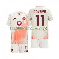 Maglia AS Roma Artem Dovbyk 11 Divisa Away 2024-2025 Manica Corta ,Bambino