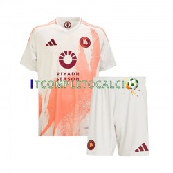 Maglia AS Roma Divisa Away 2024-2025 Manica Corta ,Bambino