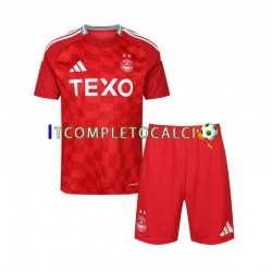 Maglia Aberdeen Divisa Home 2024-2025 Manica Corta ,Bambino