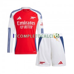 Maglia Arsenal Divisa Home 2024-2025 Manica Lunga ,Bambino