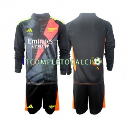Maglia Arsenal Portiere Terza Divisa 2024-2025 Manica Lunga ,Bambino