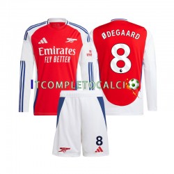 Maglia Arsenal Martin Odegaard 8 Divisa Home 2024-2025 Manica Lunga ,Bambino