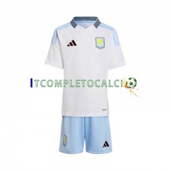 Maglia Aston Villa Divisa Away 2024-2025 Manica Corta ,Bambino