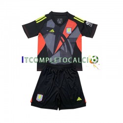 Maglia Aston Villa Portiere Divisa Away 2024-2025 Manica Corta ,Bambino