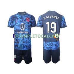Maglia Atlético Madrid J.Alvarez 19 Terza Divisa 2024-2025 Manica Corta ,Bambino