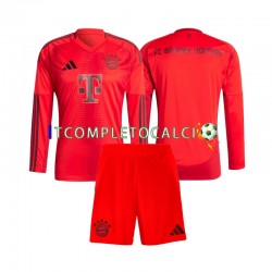 Maglia FC Bayern München Divisa Home 2024-2025 Manica Lunga ,Bambino