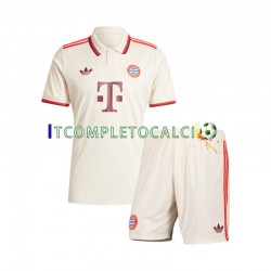 Maglia FC Bayern München Terza Divisa 2024-2025 Manica Corta ,Bambino