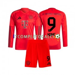 Maglia FC Bayern München Harry Kane 9 Divisa Home 2024-2025 Manica Lunga ,Bambino