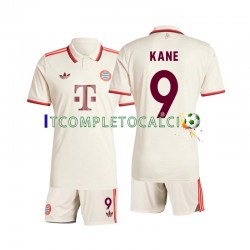 Maglia FC Bayern München Kane 9 Terza Divisa 2024-2025 Manica Corta ,Bambino
