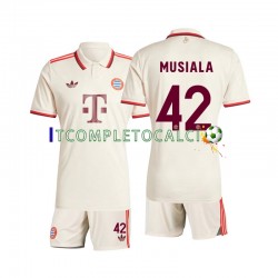 Maglia FC Bayern München Musiala 42 Terza Divisa 2024-2025 Manica Corta ,Bambino