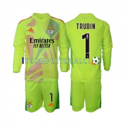 Maglia Benfica Anatolij Trubin 1 Portiere Divisa Home 2024-2025 Manica Lunga ,Bambino
