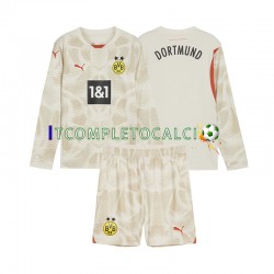 Maglia Borussia Dortmund Portiere Divisa Home 2024-2025 Manica Lunga ,Bambino