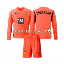 Maglia Borussia Dortmund Portiere Terza Divisa 2024-2025 Manica Lunga ,Bambino