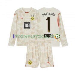 Maglia Borussia Dortmund Gregor Kobel 1 Portiere Divisa Home 2024-2025 Manica Lunga ,Bambino