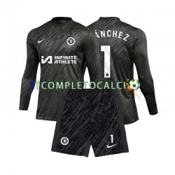 Maglia Chelsea Robert Sanchez 1 Portiere Divisa Away 2024-2025 Manica Lunga ,Bambino