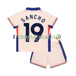 Maglia Chelsea Jadon Sancho 19 Divisa Away 2024-2025 Manica Corta ,Bambino