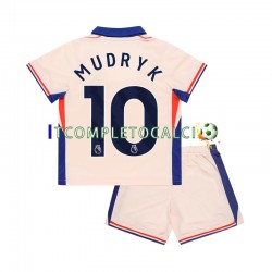 Maglia Chelsea Mychajlo Mudryk 10 Divisa Away 2024-2025 Manica Corta ,Bambino