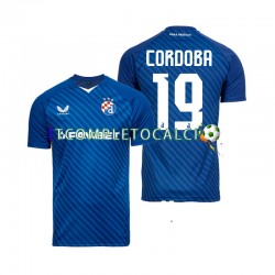 Maglia Dinamo Zagreb Juan Cordoba 19 Divisa Home 2024-2025 Manica Corta ,Uomo