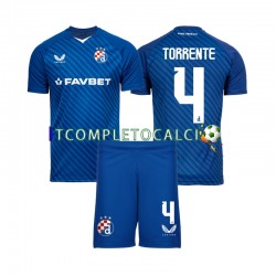 Maglia Dinamo Zagreb Torrente 4 Divisa Home 2024-2025 Manica Corta ,Bambino