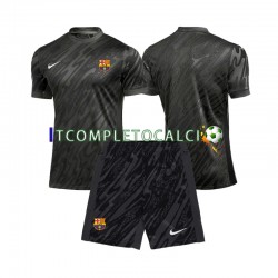 Maglia FC Barcelona Portiere Terza Divisa 2024-2025 Manica Corta ,Bambino