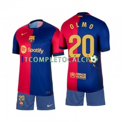 Maglia FC Barcelona Olmo 20 Divisa Home 2024-2025 Manica Corta ,Bambino