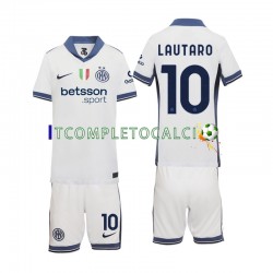 Maglia Inter Milan Lautaro 10 Divisa Away 2024-2025 Manica Corta ,Bambino