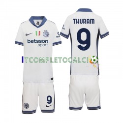 Maglia Inter Milan Marcus Thuram 9 Divisa Away 2024-2025 Manica Corta ,Bambino