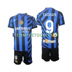 Maglia Inter Milan Marcus Thuram 9 Divisa Home 2024-2025 Manica Corta ,Bambino