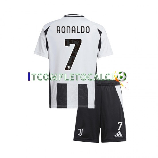 Maglia Juventus Cristiano Ronaldo 7 Divisa Home 2024-2025 Manica Corta ,Bambino