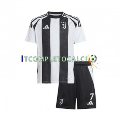 Maglia Juventus Cristiano Ronaldo 7 Divisa Home 2024-2025 Manica Corta ,Bambino